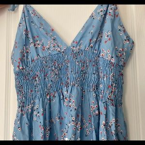 Brand new, with tags floral midi zara dress with adjustable tie straps